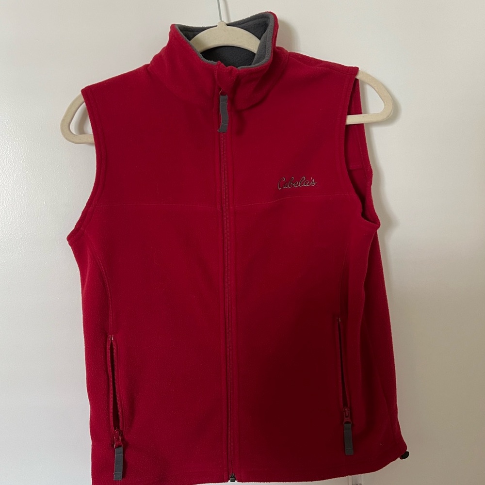 Vintage Red Cabela’s fleece vest
